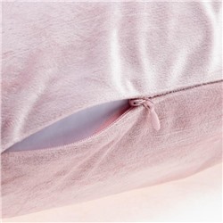 Наволочка декоративная с кисточками «Этель», 45×45 см, велюр, розовая