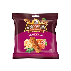 «3 Корочки», сухарики со вкусом сёмги с сыром, 40 г