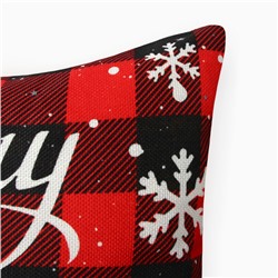 Наволочка декоративная новогодняя «Этель» Christmas, 43×43 см, велюр