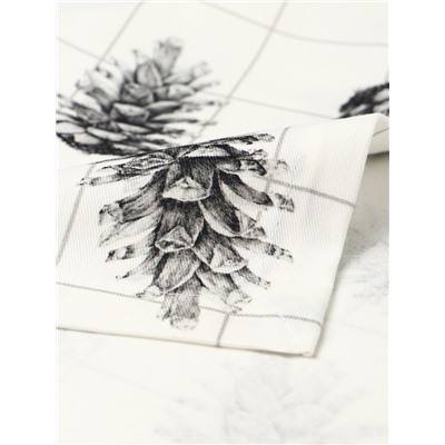 Набор салфеток сервировочных «Этель» Christmas, 45×45 см - 4 шт., с декоративными кольцами, белые