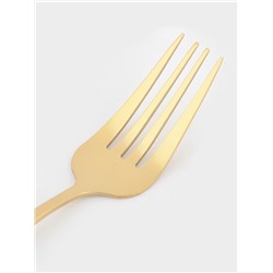 Вилка столовая Magistro «Блинк», 21.5×3 см, белая ручка, нержавеющая сталь, золотистая