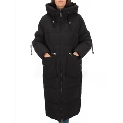 H303 BLACK Пальто зимнее женское (200 гр. холлофайбер)