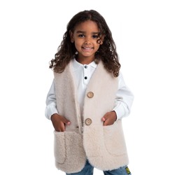 Жилет детский меховой ПЛЮША карамель