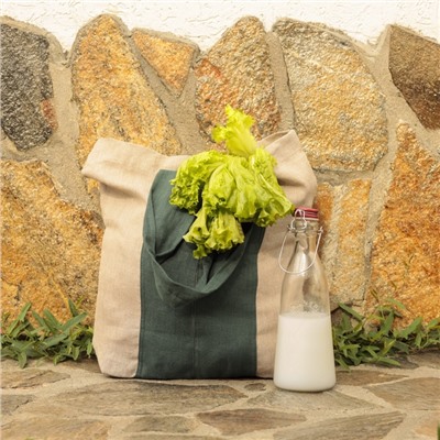 Сумка шоппер с ручками SL HOME Linen shopper, 50×50 см, 100% лён, 200 г/м2