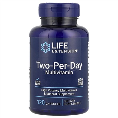 Life Extension, мультивитамины для приема дважды в день, версия 2, 120 капсул