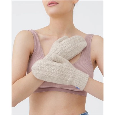 Варежки из кашемира 30120 бежевые