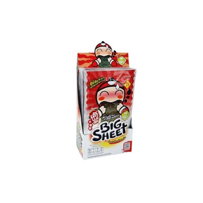 Хрустящие водоросли со вкусом  острого перца от Taokaenoi Crispy Seaweed Big Sheet Spicy Flavour 3.5 x 12 шт