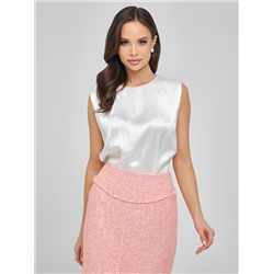 Блузка со складками без рукавов