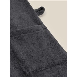 Халат махровый с капюшоном женский SL HOME: Basic «Гри Сандре», хлопок 100%, тёмно-серый