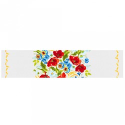 "Маковое поле" Скатерть-дорожка на стол набивная 50х148см, 234г/м2, хлопок 100%, "Домашняя мода" (Россия)