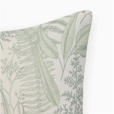 Наволочка декоративная «Этель. Листва», 43×43 см, зелёная