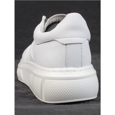 05-PDL256-1 WHITE Кроссовки женские (натуральная кожа)