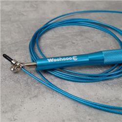 Скакалка скоростная Woohooo Uragano Pro / длина 2.5mm/3m, ручки 1.7х17.5 см  / Вес 168g / Blue metallic / уп48