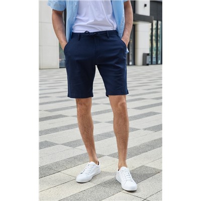 Шорты лен F511-0960-1 navy