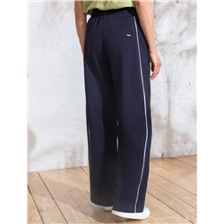 Прямые брюки с лампасами из эластичного футера двухнитки без начеса