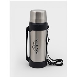 Термос Мастер К «Тропа», 31.5×12 см, с кружкой, сохраняет тепло 24 ч, нержавеющая сталь, серебристое