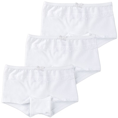 5548-01 Трусы шорты для девочек белый (BAYKAR)