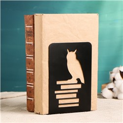 Держатель-подставка для книг «Сова на книгах», набор 2 шт., черный