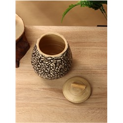Банка для сыпучих продуктов, 13×13×13.5 см, бамбук