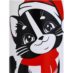 Термос с шапочкой «Новогодний котик», 500 мл