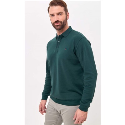 Поло д/р F421-07-7021 green