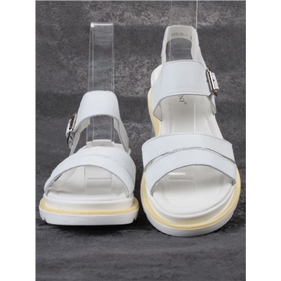 08-PEXL76-1 WHITE Босоножки женские (натуральная кожа)