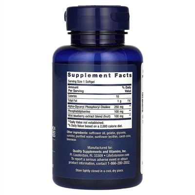 Life Extension, Cognitex, альфа-ГФХ, 30 капсул