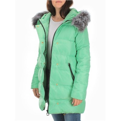 15113 GREEN Куртка зимняя облегченная женская (150 гр. холлофайбер)