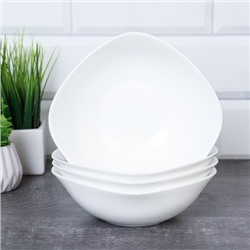 Набор суповых квадратных тарелок 4 штуки 500 мл  / Sq/FLFW65 (WHITE) /уп 12/