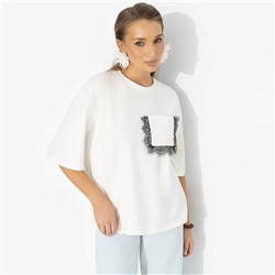 Футболка из мягкого хлопка, На стильной волне (белая)