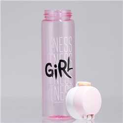 Бутылка для воды Fitness girl, 500 мл, пластик