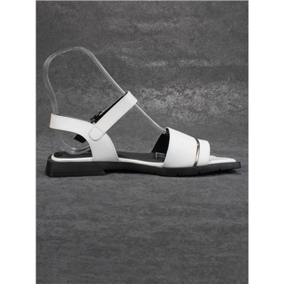 08-PEY183-1 WHITE Босоножки женские (натуральная кожа)
