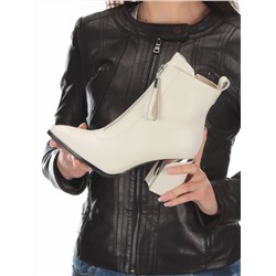 01-PCS124-3 BEIGE Ботинки демисезонные женские (натуральная кожа, байка)