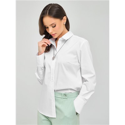 Блузка белая с длинным рукавом