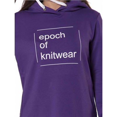 Платье из футера Еpoch of knitwear  ФП1357П1фиолетовое