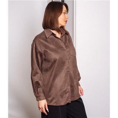 Рубашка #КТ1320, шоколадный