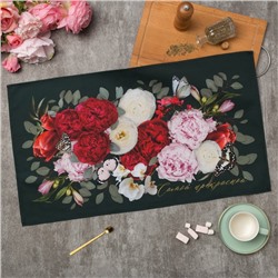 Полотенце «Этель» Flowers, 40×73 см, 100% хлопок, саржа 190 г/м²