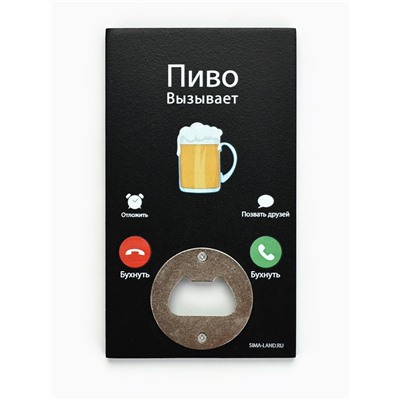 Открывашка для пива «Пиво вызывает», 8×13.8 см
