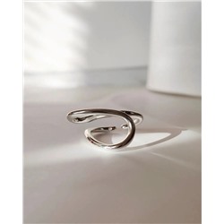 Кольцо с белым серебрением