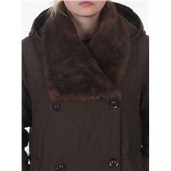 A617 BROWN Пальто зимнее женское (верблюжья шерсть, 120 гр. холлофайбер)
