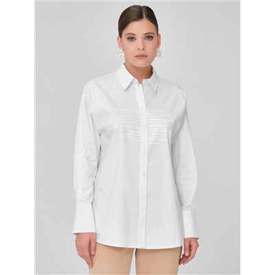 Блузка белая с принтом