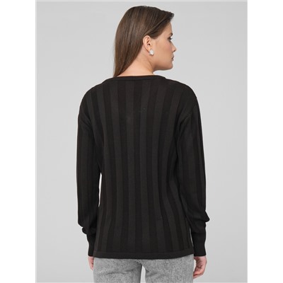 Джемпер вязаный чёрный