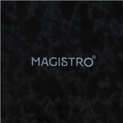 Блюдо Magistro «Ночной дождь», 21×14×3 см, фарфор, чёрное