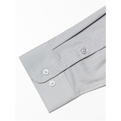 008J Мужская рубашка JenTa светло-серая