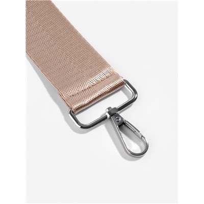 Ручка для сумки, стропа, с карабинами, 139±3×3.8 см, бежевая