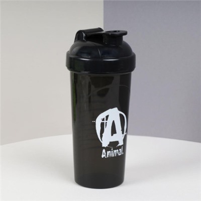 Бутылка/Шейкер BIGBRO SHS-700 чёрная, для спортивного питания 700ML/уп60
