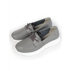 03-ZL-8861 DK. GRAY Полуботинки женские (натуральная кожа)