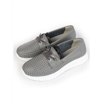03-ZL-8861 DK. GRAY Полуботинки женские (натуральная кожа)