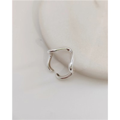 Кольцо с белым серебрением