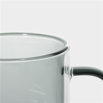 Кружка с двойными стенками Magistro «Дуо», 250 мл, 12×8.5×7.7 см, стекло, прозрачная